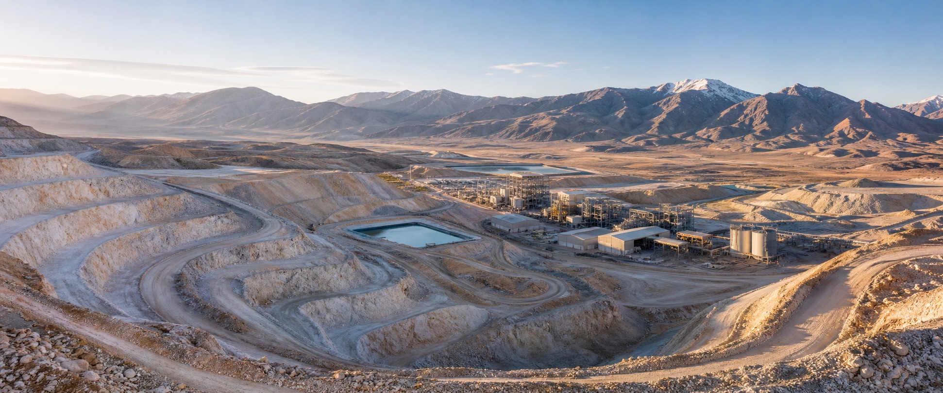 Modern lithium mining and mineral-processing operation